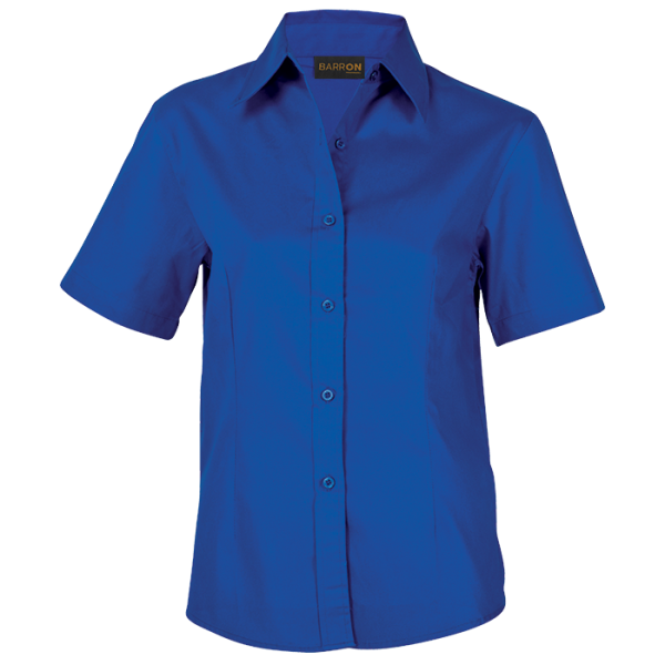 Brushed Cotton Twill Blouse Short Sleeve Ladies - Image 5