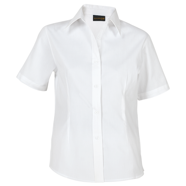 Brushed Cotton Twill Blouse Short Sleeve Ladies - Image 2